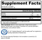 CoQmax™ Ubiquinol 60 Softgels Supplement Facts