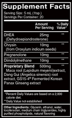 Core Hormone Support 3.38 fl oz Supplement Facts