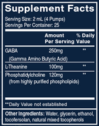 GABA + L-Theanine  1.7 fl oz Supplement Facts
