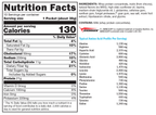 FIT Lean Food Whey Vanilla Delight 10 Servings Supplement Facts